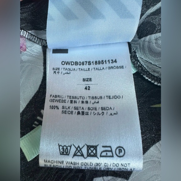 RARE Off-White x Virgil Abloh Runway 100% silk floral dress - Picture 7 of 8